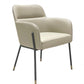 Gray and Black Upholstered Faux Leather Slat Back Dining Arm Chair