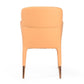 Peach Upholstered Fabric Dining Arm Chair