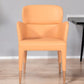 Peach Upholstered Fabric Dining Arm Chair