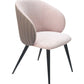 Cream and Black Upholstered Fabric Wing Back Dining Arm Chair
