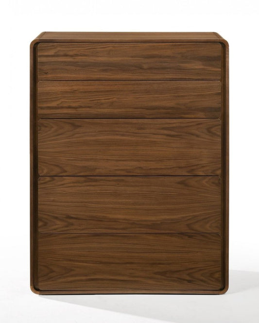 59" Walnut Solid Wood Six Drawer Double Dresser