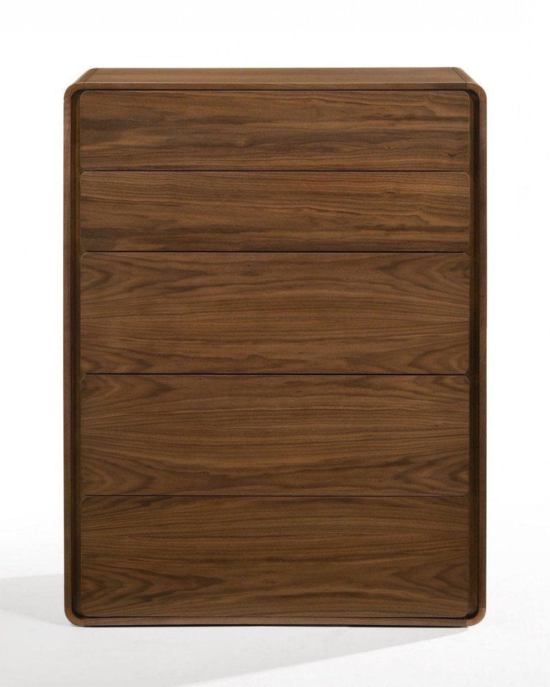 59" Walnut Solid Wood Six Drawer Double Dresser