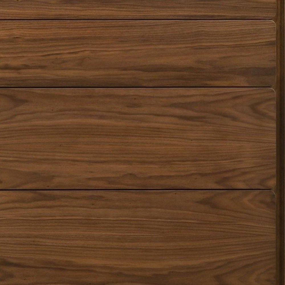 59" Walnut Solid Wood Six Drawer Double Dresser