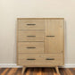 39" Walnut Solid Wood Four Drawer Gentlemans Chest