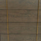 39" Dark Brown and gold Solid Wood Four Drawer Dresser