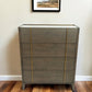 39" Dark Brown and gold Solid Wood Four Drawer Dresser