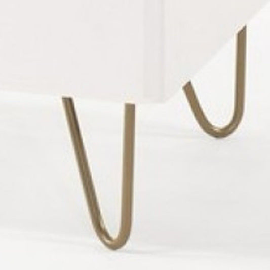 51" White Manufactured Wood Six Drawer Double Dresser