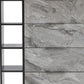 63" Grey Faux Marble and Black Wood Six Drawer Double Dresser