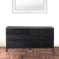 59" Grey Ash Manufactured Wood Six Drawer Double Dresser