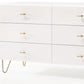 30" White Manufactured Wood Five Drawer Chest