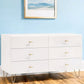 30" White Manufactured Wood Five Drawer Chest