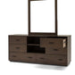 63" Dark Brown Wood Six Drawer Double Dresser