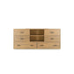 63" Walnut Six Drawer Combo Dresser