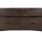 65" Acacia Solid Wood Six Drawer Double Dresser