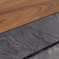 63" Walnut And Grey Faux Marble Wood Six Drawer Double Dresser