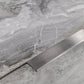 63" Grey Faux Marble and Black Wood Six Drawer Double Dresser