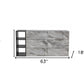 63" Grey Faux Marble and Black Wood Six Drawer Double Dresser