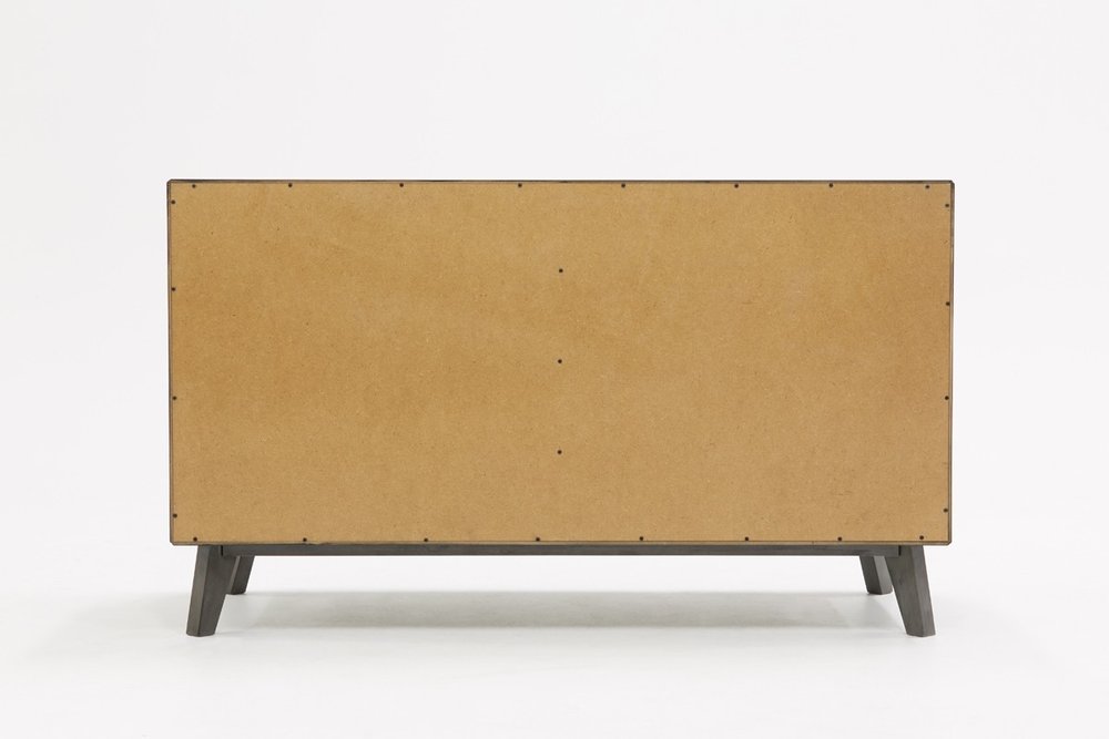 30" Grey Wash Solid Wood Five Drawer Chest