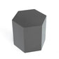Modern Light Grey High Gloss Hexagonal End Table