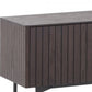 63" Dark Brown And Black Wood And Metal Open and Enclosed Storage TV Stand