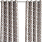 84" Taupe Trellis Black Out Window Curtain Panel