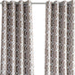 84" Taupe Trellis Black Out Window Curtain Panel