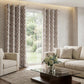 84" Taupe Trellis Black Out Window Curtain Panel
