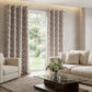 84" Taupe Trellis Black Out Window Curtain Panel
