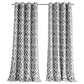 84" Gray Trellis Black Out Window Curtain Panel