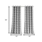 84" Gray Trellis Black Out Window Curtain Panel