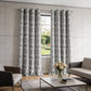 84" Gray Trellis Black Out Window Curtain Panel