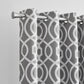 84" Gray Trellis Black Out Window Curtain Panel