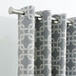 84” Silver Interlock Pattern Window Curtain Panel
