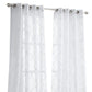 84” White Trellis Pattern Embroidered Window Curtain Panel