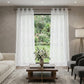 84” White Trellis Pattern Embroidered Window Curtain Panel