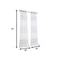 Set of Two 84"  White Wave Embroidered Window Panels