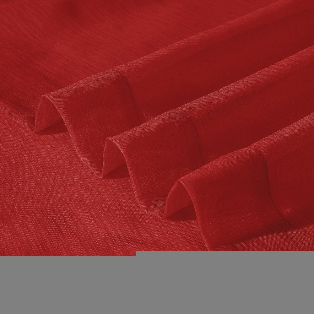 Set of Two 84"  Red Solid Modern Window Panels