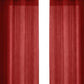 Set of Two 84"  Red Solid Modern Window Panels