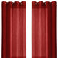 Set of Two 84"  Red Solid Modern Window Panels