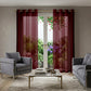 Set of Two 84"  Burgundy Solid Modern Window Panels