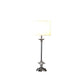26" Silver Metal And Faux Crystal Table Lamp With White Cylinder Shade