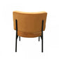 28" Orange And Black Upholstered Barrel Chair