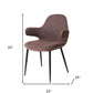 23" Brown And Black Upholstered Arm Chair