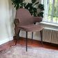 23" Brown And Black Upholstered Arm Chair