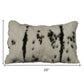 Set of Two 12" X 20" Black and White Throw Pillows