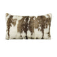 Set of Two 12" X 20" Brown and White Throw Pillows