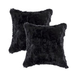 Set of Two 18" Black Throw Pillows