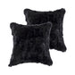 Set of Two 18" Black Throw Pillows