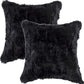 Set of Two 18" Black Throw Pillows