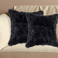Set of Two 18" Black Throw Pillows